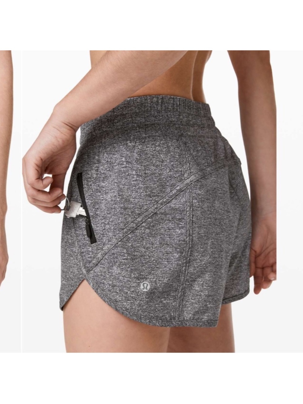 Lululemon Tracker Short V 4" Women’s 6 Heather Lux Multi Black Running Workout